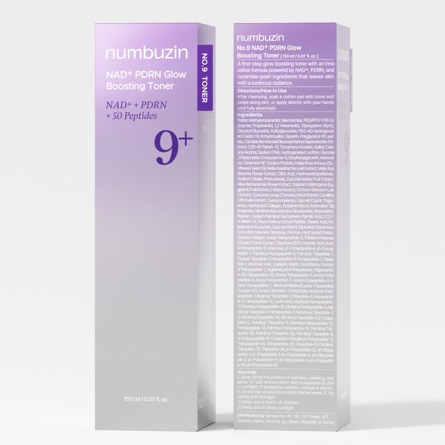 No.9 NAD PDRN Glow Boosting Toner 150ml | Numbuzin Radiance