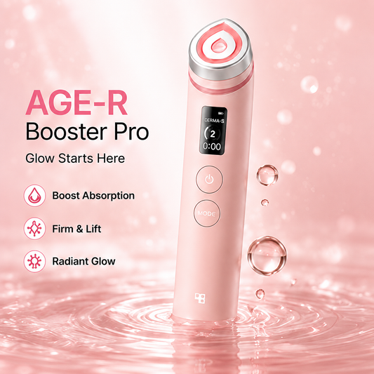 AGE-R Booster Pro — DERMA-S Multi-Mode Skin Device (Pink)