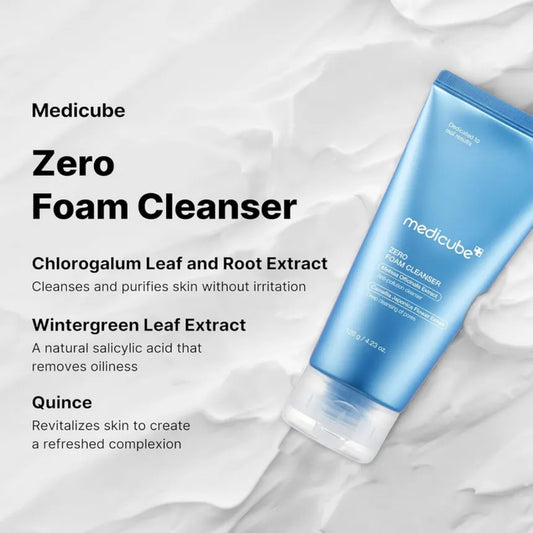 Medicube Zero Foam Cleanser 150ml | K-Beauty Gentle Face Wash for Oily & Acne-Prone Skin