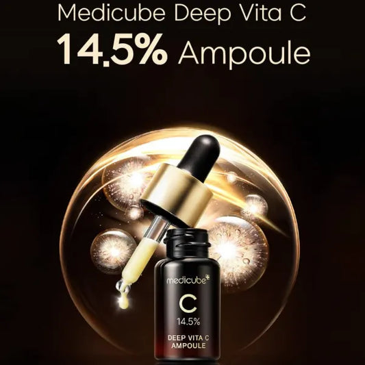 Medicube Deep Vita C Ampoule 30ml | K-Beauty Vitamin C Brightening Serum for Dark Spots