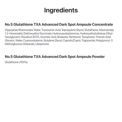 No.5 Glutathione TXA Advanced Dark Spot Ampoule | Numbuzin