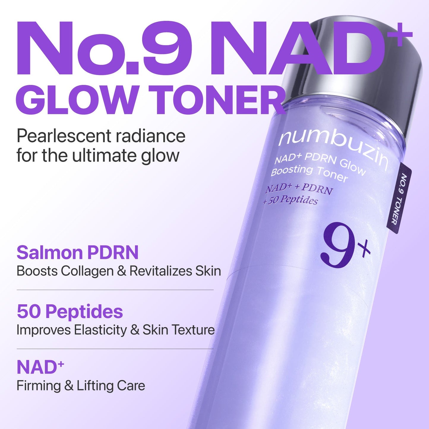 No.9 NAD PDRN Glow Boosting Toner 150ml | Numbuzin Radiance
