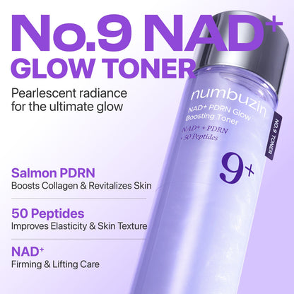 No.9 NAD PDRN Glow Boosting Toner 150ml | Numbuzin Radiance