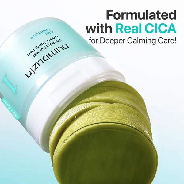 No.1 Centella Re-leaf Green Toner Pad 190ml | Numbuzin (70 Pads)