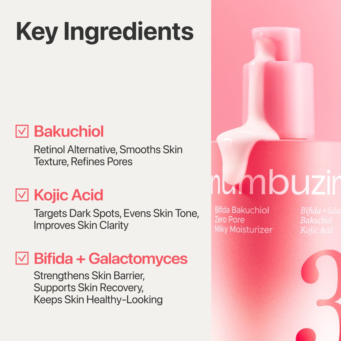 No.3 Bifida Bakuchiol Zero Pore Milky Toner 200ml | Numbuzin