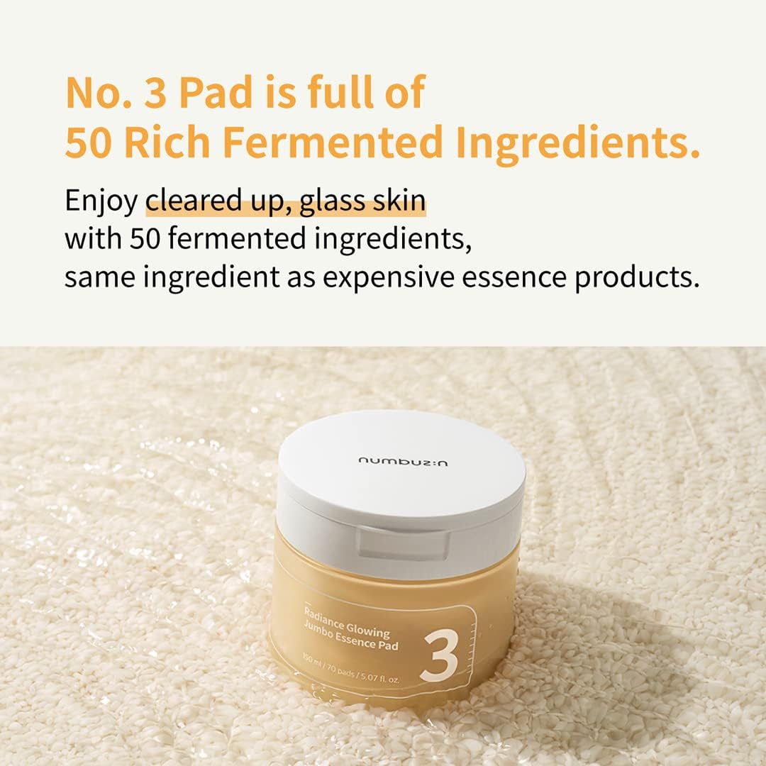 No.3 Radiance Glowing Jumbo Essence Pad | Numbuzin