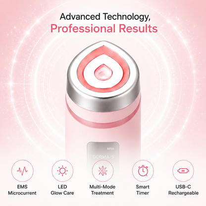 AGE-R Booster Pro — DERMA-S Multi-Mode Skin Device (Pink)