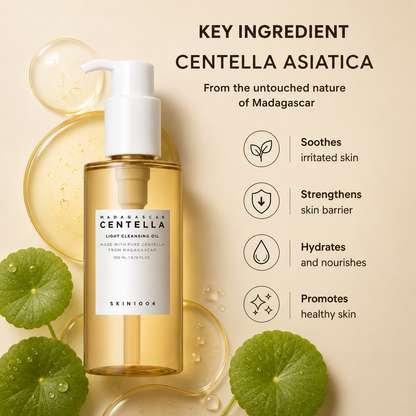 Skin1004 Madagascar Centella Light Cleansing Oil – Gentle Makeup Remover