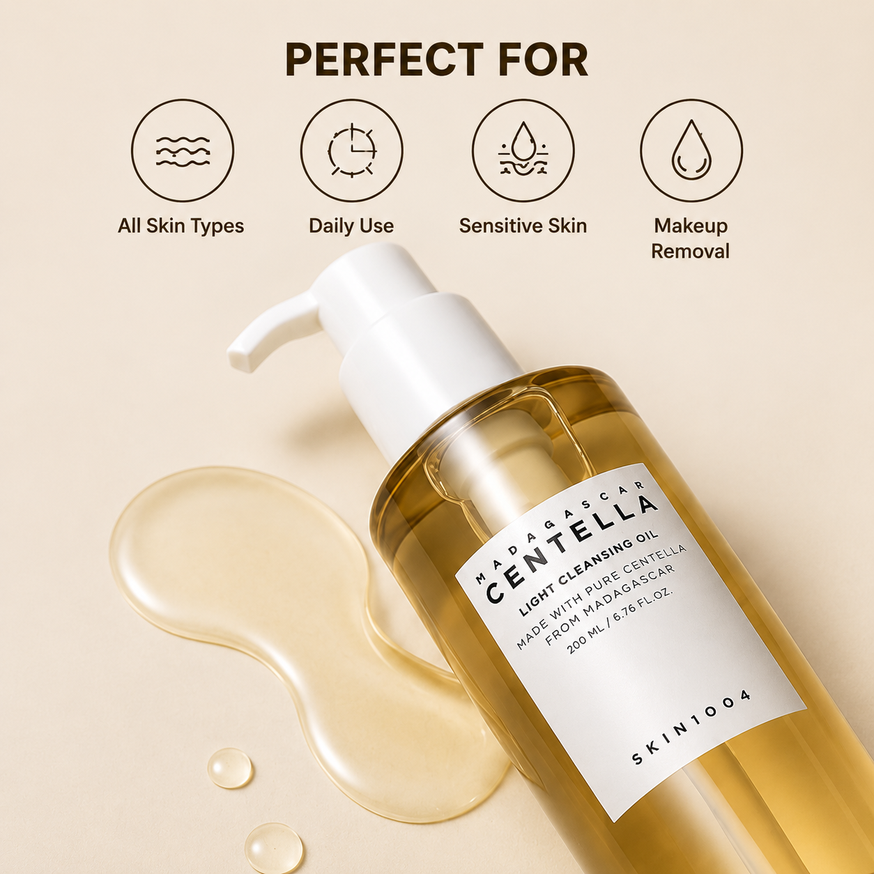 Skin1004 Madagascar Centella Light Cleansing Oil – Gentle Makeup Remover