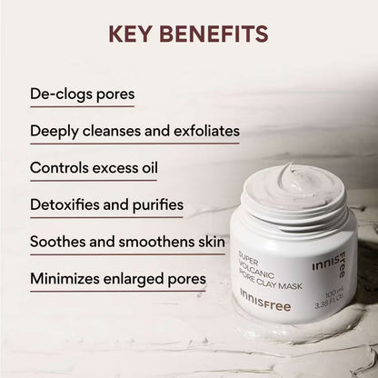 [ INNISFREE ] Super Volcanic Pore Clay Mask (100ml)