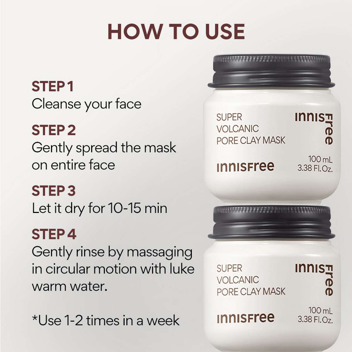 [ INNISFREE ] Super Volcanic Pore Clay Mask (100ml)