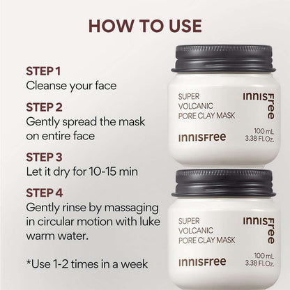 [ INNISFREE ] Super Volcanic Pore Clay Mask (100ml)