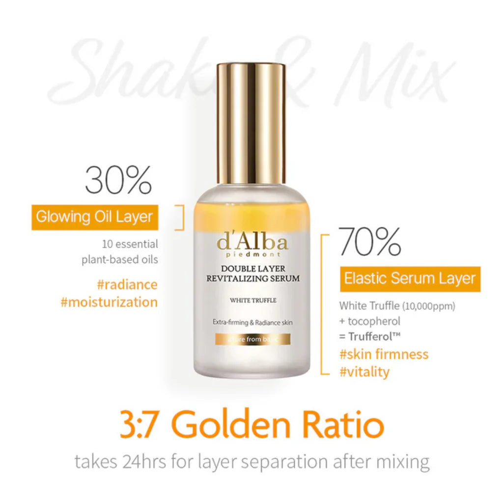 [d’Alba] White Truffle Double Layer Revitalizing Serum, 50ml