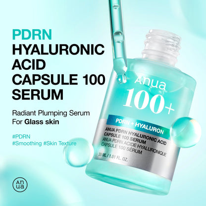 Anua PDRN Hyaluronic Acid Capsule 100 Serum 30ml – Hydrating Repair Serum