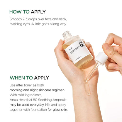 Anua Heartleaf 80% Soothing Ampoule 30ml