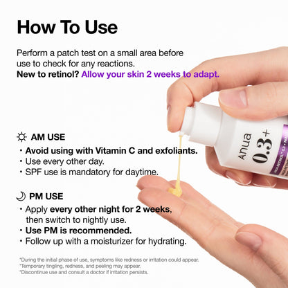 RETINOL 0.3 + NIACIN Renewing Serum 30ml | Anua Anti-Aging