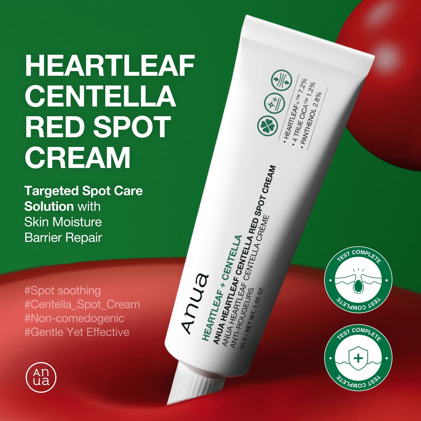 Anua Centella Red Spot Cream 30g – Soothing Blemish Cream