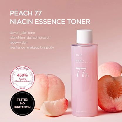 PEACH 77 NIACIN Essence Toner 250ml | Anua Brightening